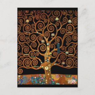 Postal Gustav Klimt - Bajo el árbol de la vida