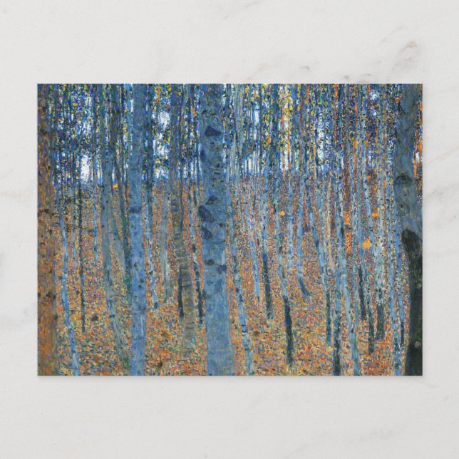 Postal Gustav Klimt Beech Tree Forest Grove (Anverso)