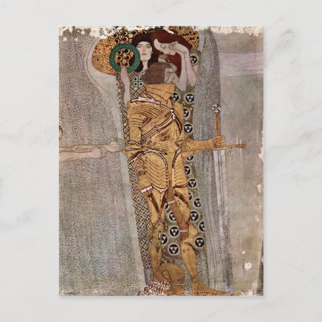Postal Gustav Klimt ~ Beethovenfries (Anverso)