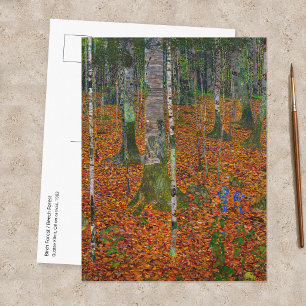 Postal Gustav Klimt - Bosque de Abedules