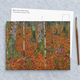 Postal Gustav Klimt - Bosque de Abedules