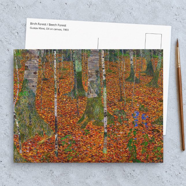 Postal Gustav Klimt - Bosque de Abedules (Subido por el creador)