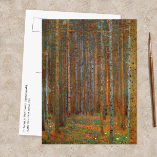 Postal Gustav Klimt - Bosque de pinos Tannenwald