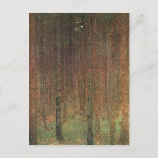 Postal Gustav Klimt - Bosque Pine (Anverso)