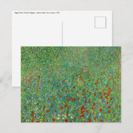 Postal Gustav Klimt - Campo de amapola