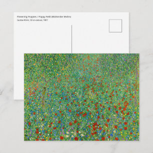 Postal Gustav Klimt - Campo de amapola