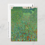 Postal Gustav Klimt - Campo de amapola<br><div class="desc">Campo de amapola / Campo de los cachorros - Gustav Klimt,  Petróleo en lienzo,  1907</div>