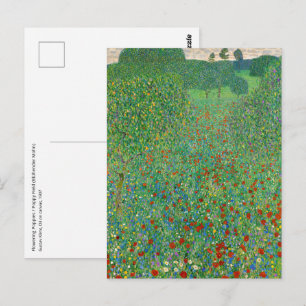 Postal Gustav Klimt - Campo de amapola