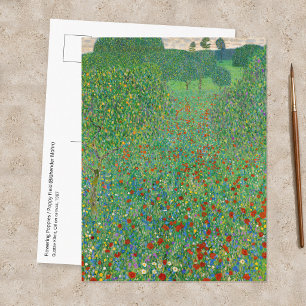Postal Gustav Klimt - Campo de amapolas