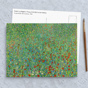 Postal Gustav Klimt - Campo de amapolas