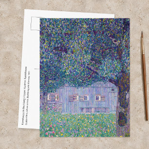 Postal Gustav Klimt - Casa de campo en Alta Austria