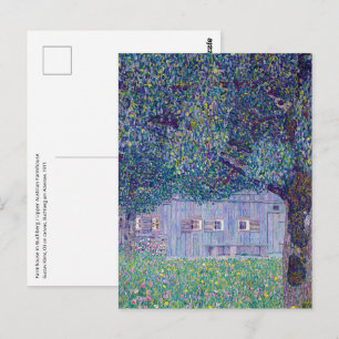 Postal Gustav Klimt - Casa de campo en el Alto Austria