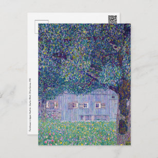 Postal Gustav Klimt - Casa de campo en el Alto Austria