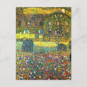 Postal Gustav Klimt: Casa de campo en el Attersee