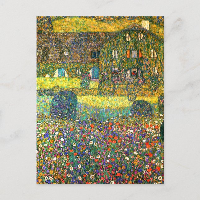Postal Gustav Klimt: Casa de campo en el Attersee (Anverso)