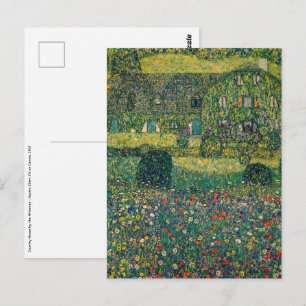 Postal Gustav Klimt - Casa de campo junto al Attersee