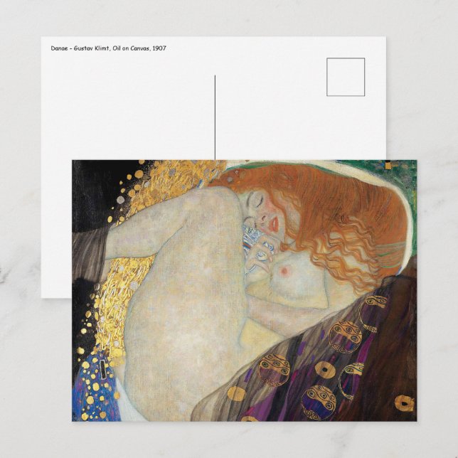 Postal Gustav Klimt - Danae (Anverso / Reverso)