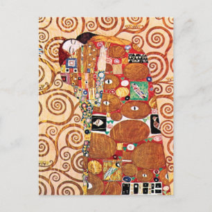 Postal Gustav Klimt - El Abrazo - Pintura de Arte Fino