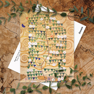 Postal Gustav Klimt, el árbol de la vida derecha