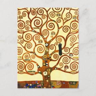 Postal Gustav Klimt El Bella Artes del árbol de la vida