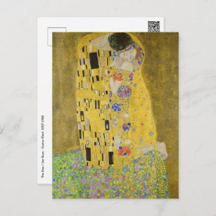 Postal Gustav Klimt - El beso