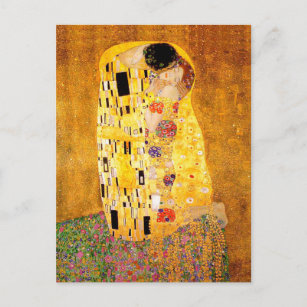 Postal Gustav Klimt "El beso"