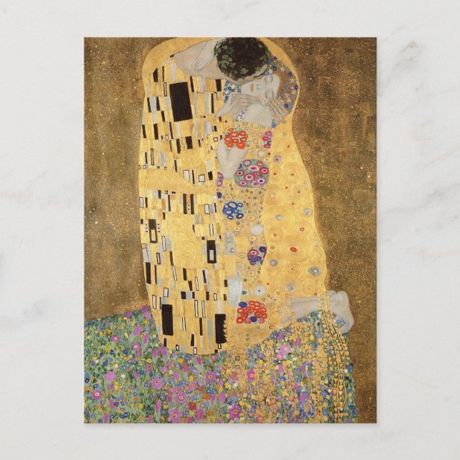 Postal Gustav Klimt | El Beso, 1907-08 (Anverso)