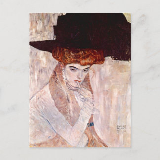 Postal Gustav Klimt ~ El Gorra negro 1910