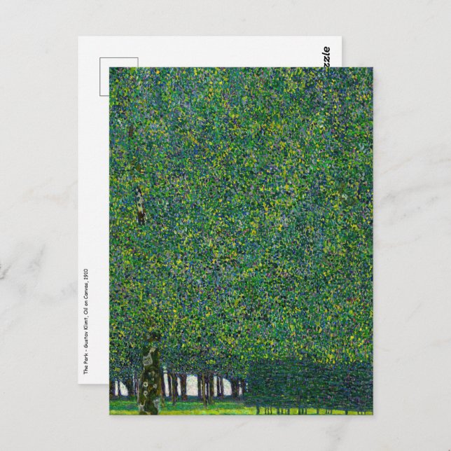 Postal Gustav Klimt - El Parque (Anverso / Reverso)