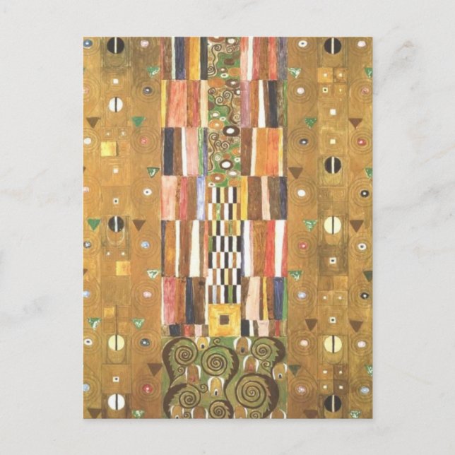 Postal Gustav Klimt ~ Entwurf für den Wandfries (Anverso)