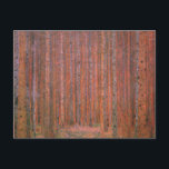 Postal Gustav Klimt Fir Forest Tannenwald<br><div class="desc">Gustav Klimt Fir Forest - Árboles Rojos de Art Nouveau Esta hermosa pintura vintage de los árboles es del maestro Gustav Klimt. El cuadro, llamado Fir Forest I, o Tannenwald, nos muestra un hermoso paisaje con los Árboles Rojos, a través de un bosque denso. Gustav Klimt capturó la sensación de...</div>