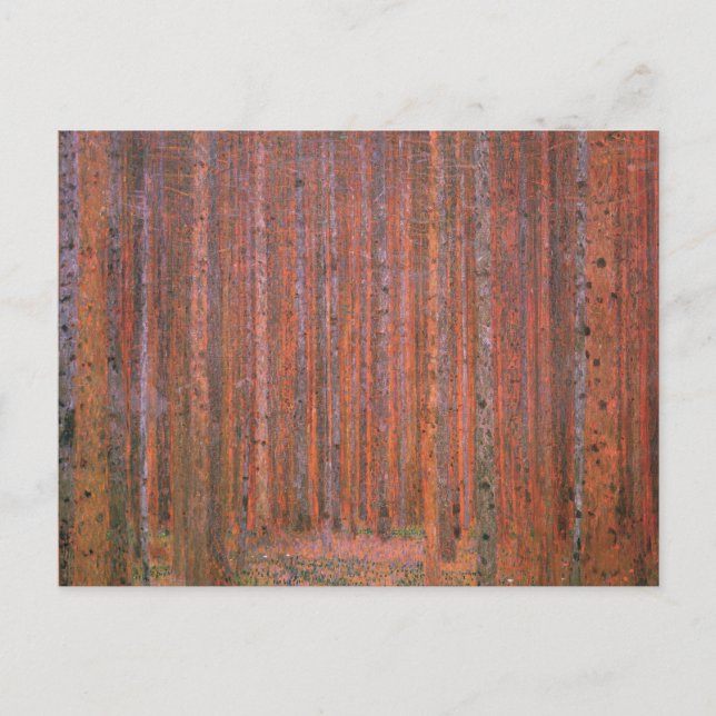 Postal Gustav Klimt Fir Forest Tannenwald (Anverso)