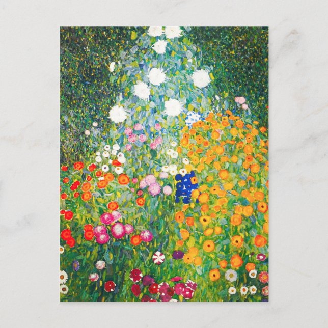 Postal Gustav Klimt Flower Garden Postcard (Anverso)
