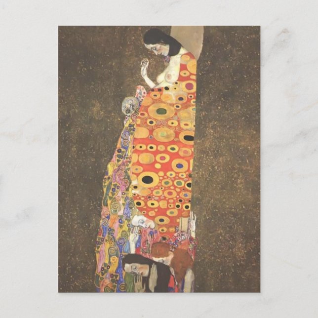 Postal Gustav Klimt-Hope II (Anverso)