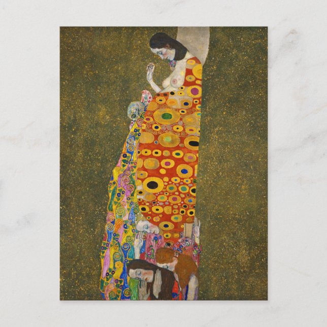Postal Gustav Klimt - Hope II - Hermosa obra de arte (Anverso)