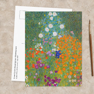 Postal Gustav Klimt - Jardín de flores