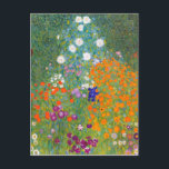 Postal Gustav Klimt: Jardín de flores<br><div class="desc">Una hermosa postal clásica con un colorido jardín florido,  pintado por el pintor simbolista austríaco Gustav Klimt.</div>