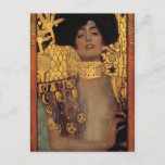 Postal Gustav Klimt Judith Postcard<br><div class="desc">Postal de Gustav Klimt Judith. Óleo sobre lienzo de 1901. La hermosa representación de Gustav Klimt de la historia bíblica de Judith y Holofernes. Ideal para los amantes del simbolismo austriaco,  el Klimt y el arte fino.</div>