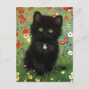 Postal Gustav Klimt Kitten