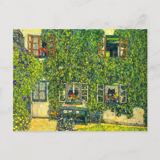 Postal Gustav Klimt La Casa de la Guardia (Anverso)