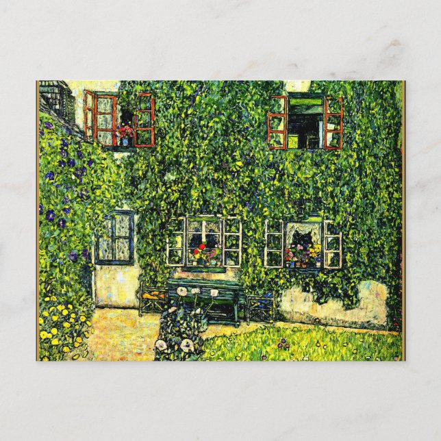 Postal Gustav Klimt - La Casa de la Guardia (Anverso)