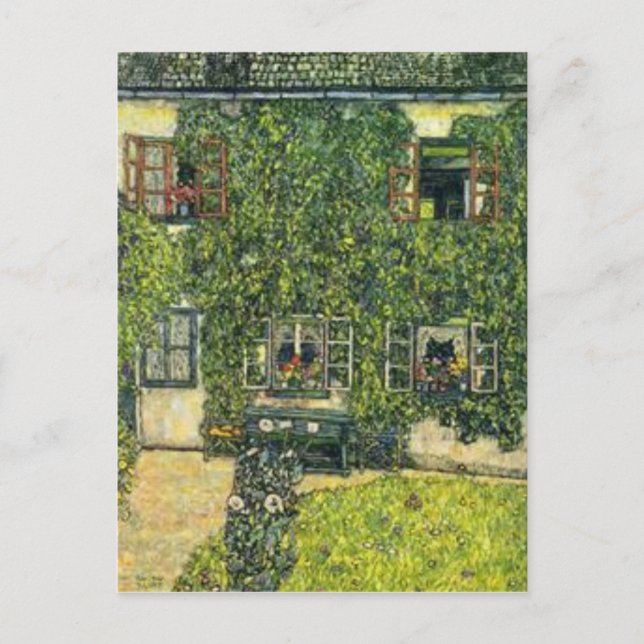 Postal Gustav Klimt - La Casa de la Guardia (Anverso)