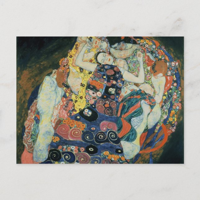 Postal Gustav Klimt : "La Dama" (Anverso)