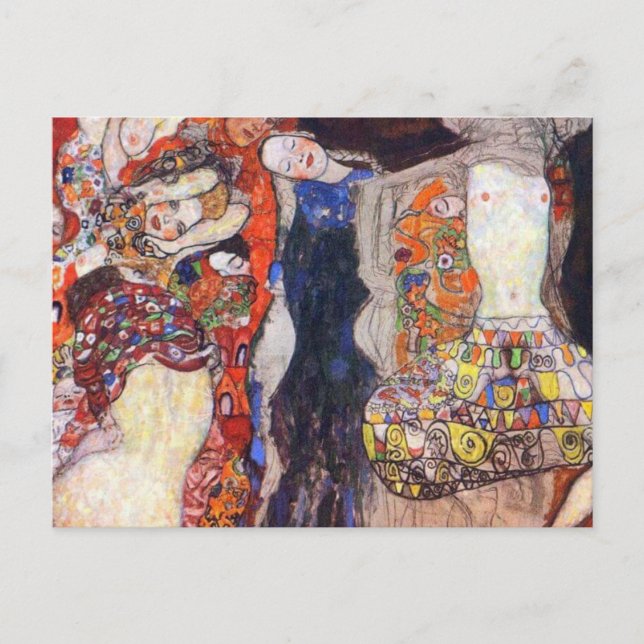 Postal Gustav Klimt - La novia (Anverso)