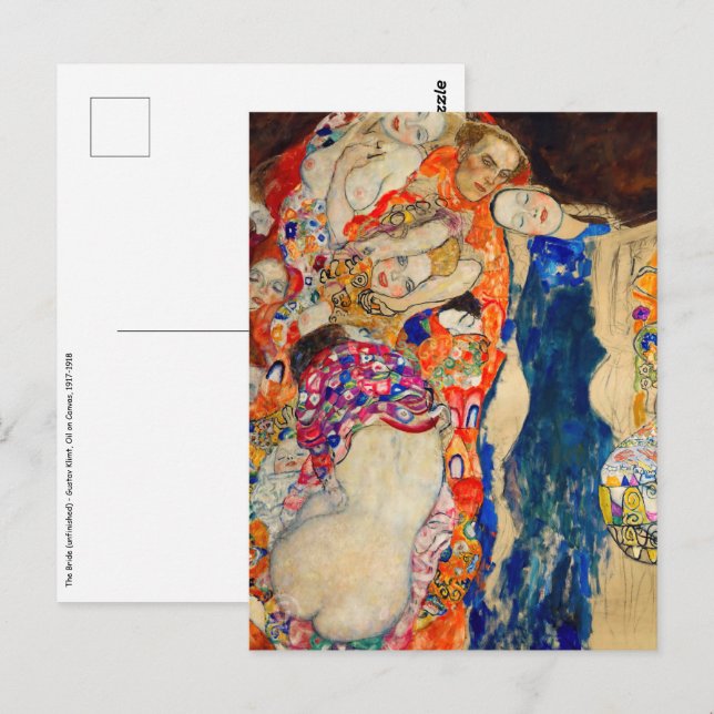 Postal Gustav Klimt - La novia (inconclusa) (Anverso / Reverso)