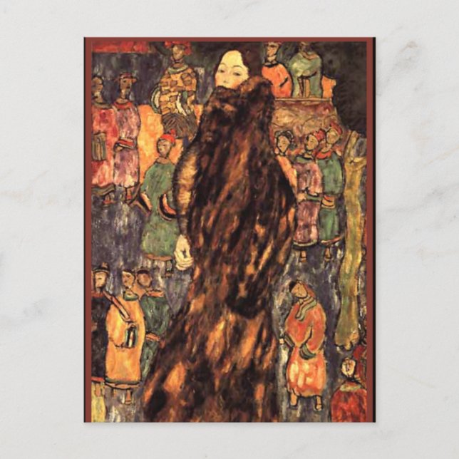 Postal Gustav Klimt - La Piel Polecat (Anverso)