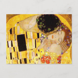 Postal Gustav Klimt La Pintura Clásica Del Beso