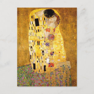 Postal Gustav Klimt La Pintura Clásica Del Beso
