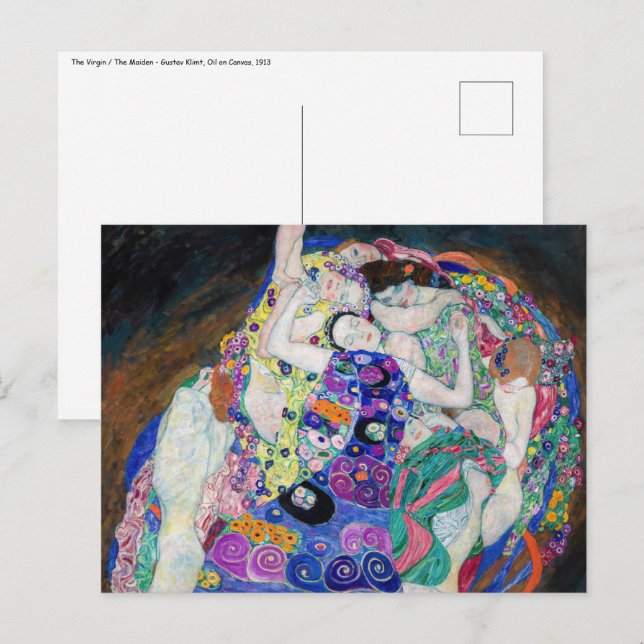 Postal Gustav Klimt - La Virgen (Anverso / Reverso)