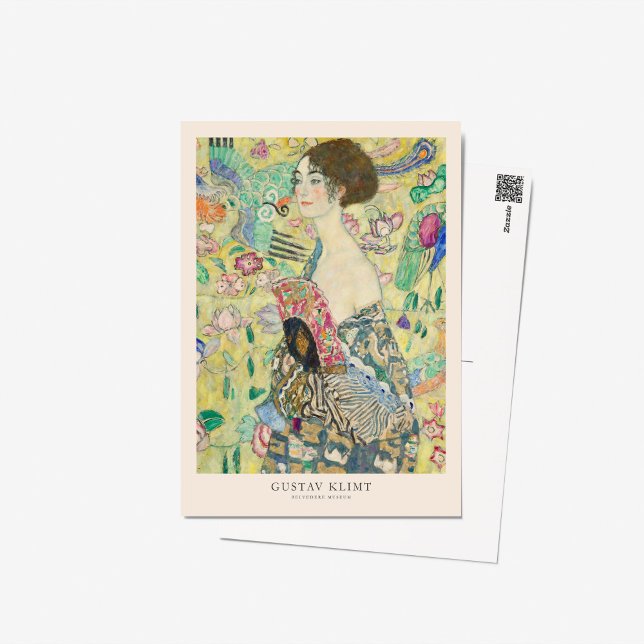 Postal Gustav Klimt Lady con Poster de la exposición de a (Subido por el creador)